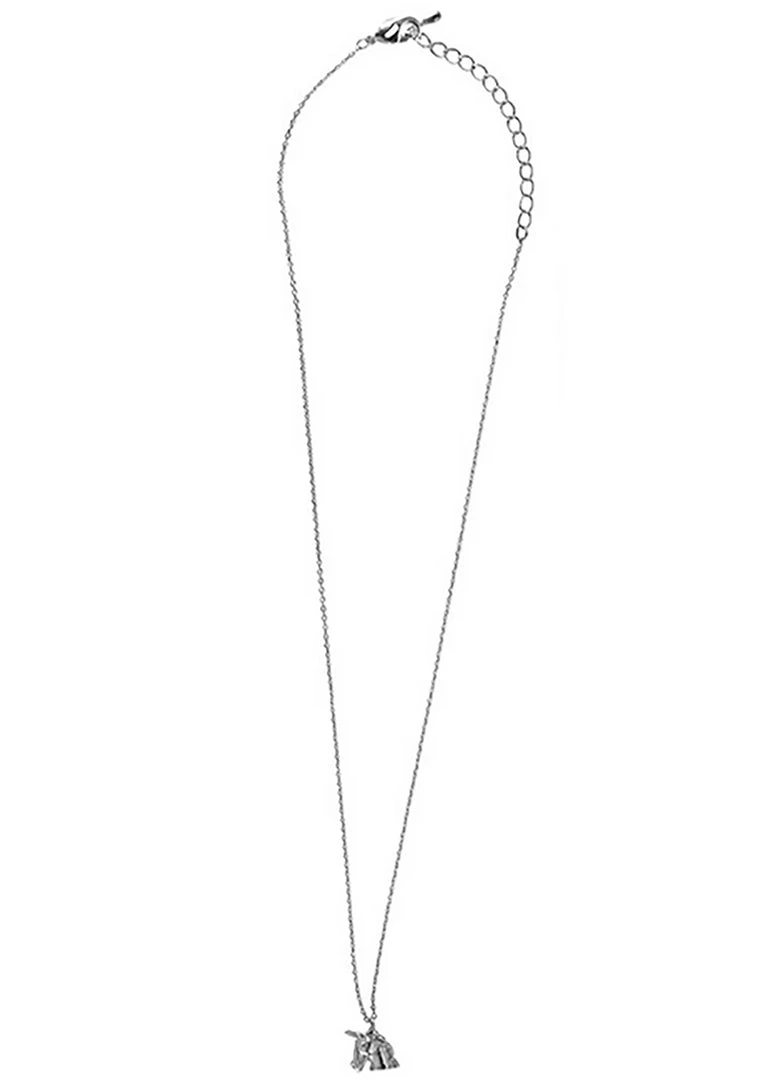 Wanderlust + Co Emoji Unicorn Necklace In Silver Accessories