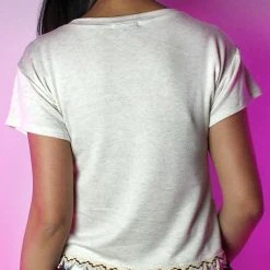 LA Style Rush Women's Festival Wanna Hug Crop Top T-Shirt