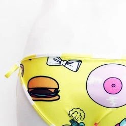 WILDFOX Swim Emoji Print Reversible Classic String Bikini Bottom Women's Festival