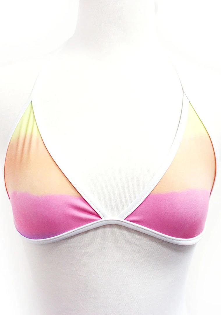 Swim Wildfox Sunset Contrast Reversible Bikini Top