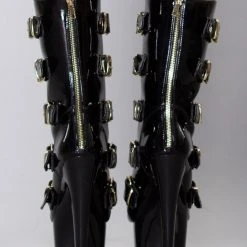 XTRA VIP Platform Heels In Black Gold