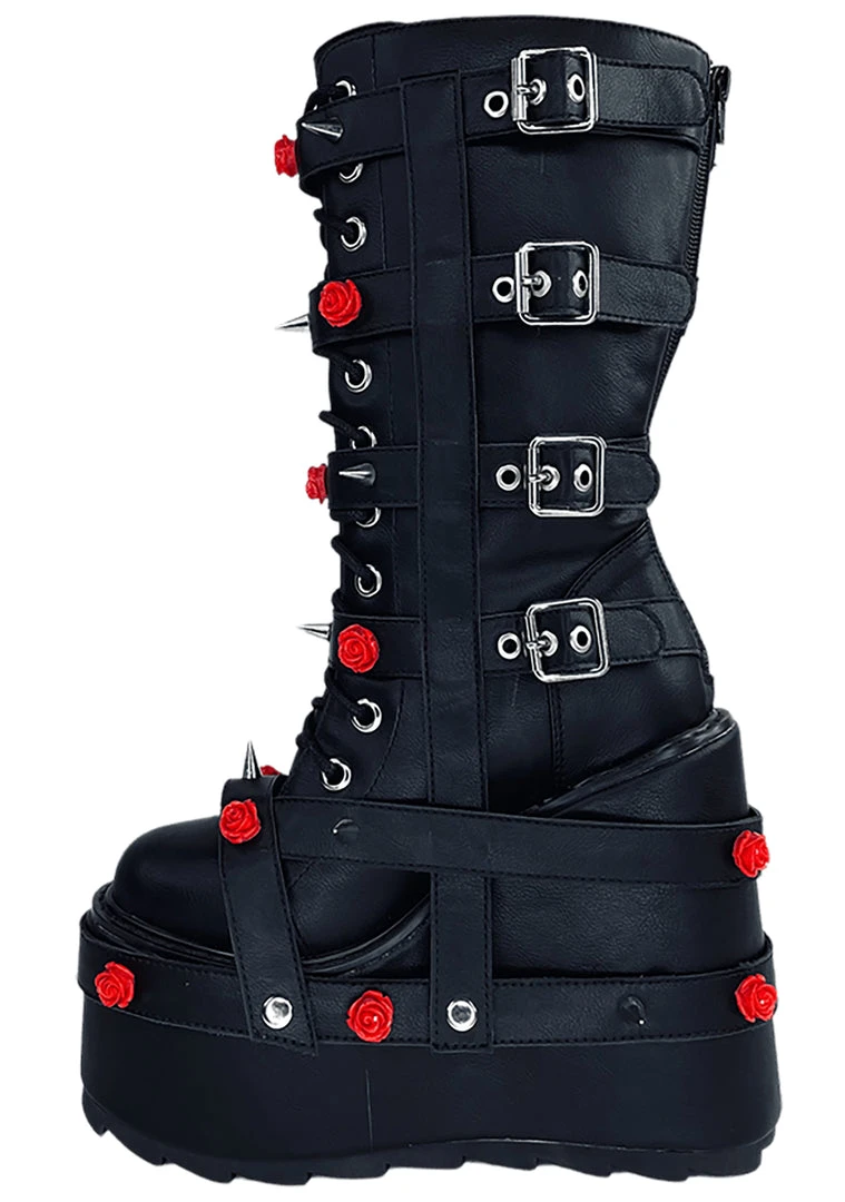 Y.R.U. Dune Bondage Rose In Black/Red