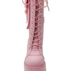 Y.R.U. Dune Desert Platform Boots In Pink