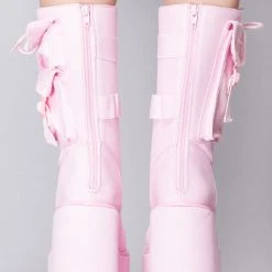 Y.R.U. Dune Desert Platform Boots In Pink