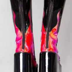 Y.R.U. Dune Lace Up Flame In Black/Red