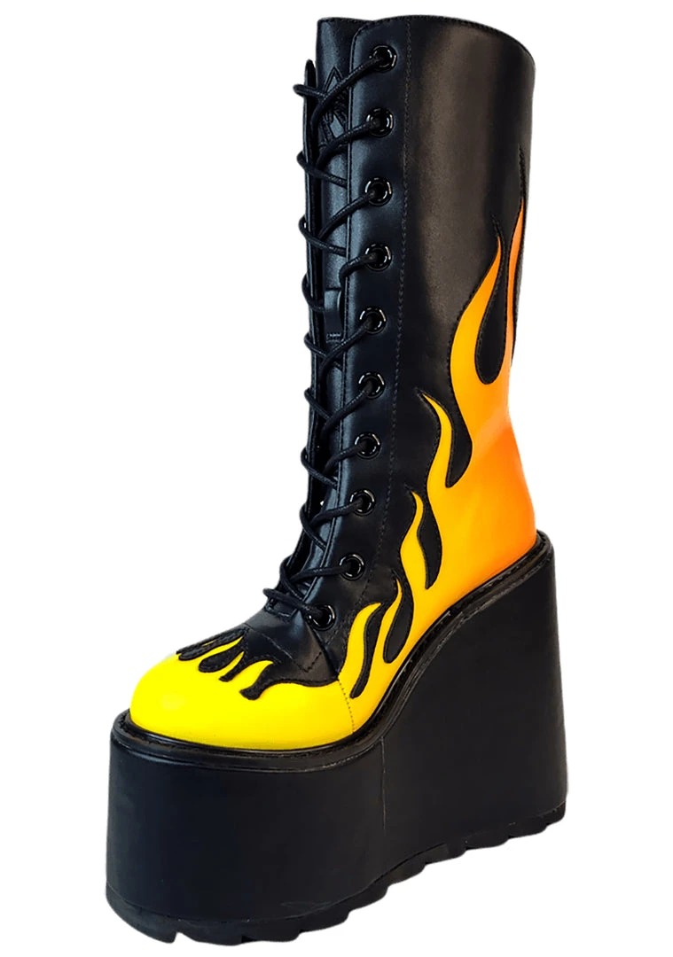 Y.R.U. World Tour Dune Lace Up Flame In Black/Yellow