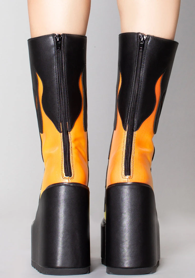 Y.R.U. World Tour Dune Lace Up Flame In Black/Yellow