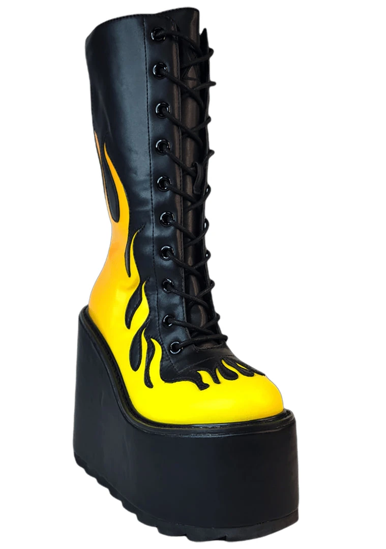 Y.R.U. World Tour Dune Lace Up Flame In Black/Yellow