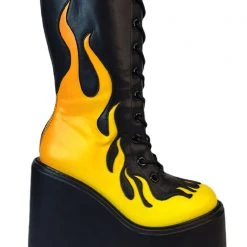 Y.R.U. World Tour Dune Lace Up Flame In Black/Yellow