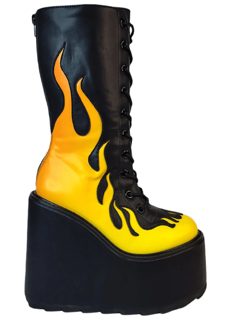 Y.R.U. World Tour Dune Lace Up Flame In Black/Yellow