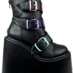 Y.R.U. The Great Fantastic Dune Lo Care Bears Platform Boots In Black