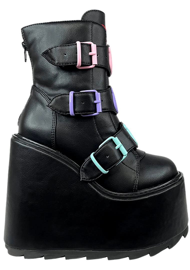 Y.R.U. The Great Fantastic Dune Lo Care Bears Platform Boots In Black
