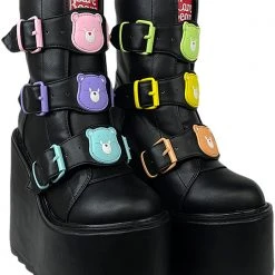 Y.R.U. The Great Fantastic Dune Lo Care Bears Platform Boots In Black
