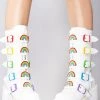 Y.R.U. Dune Rainbow Platform Boots In White Shoes