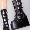 Y.R.U. Dune Skeleton Platform Boots Shoes