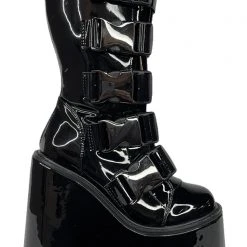 Y.R.U. Dune Techno Platform Boots In Black