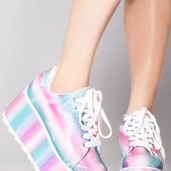 Y.R.U. Lala Platform Sneakers In Prizmatiq Pastel
