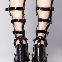 Y.R.U. Nightcall Hi Rose Blackout Platform Heels Shoes
