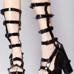 Y.R.U. Nightcall Hi Rose Blackout Platform Heels Shoes