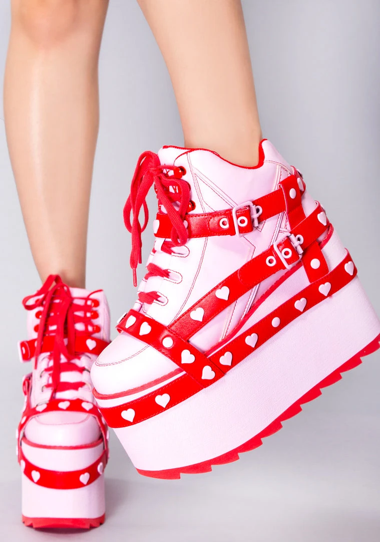 Y.R.U. Qozmo Bondage Love Hurts Platform Sneakers