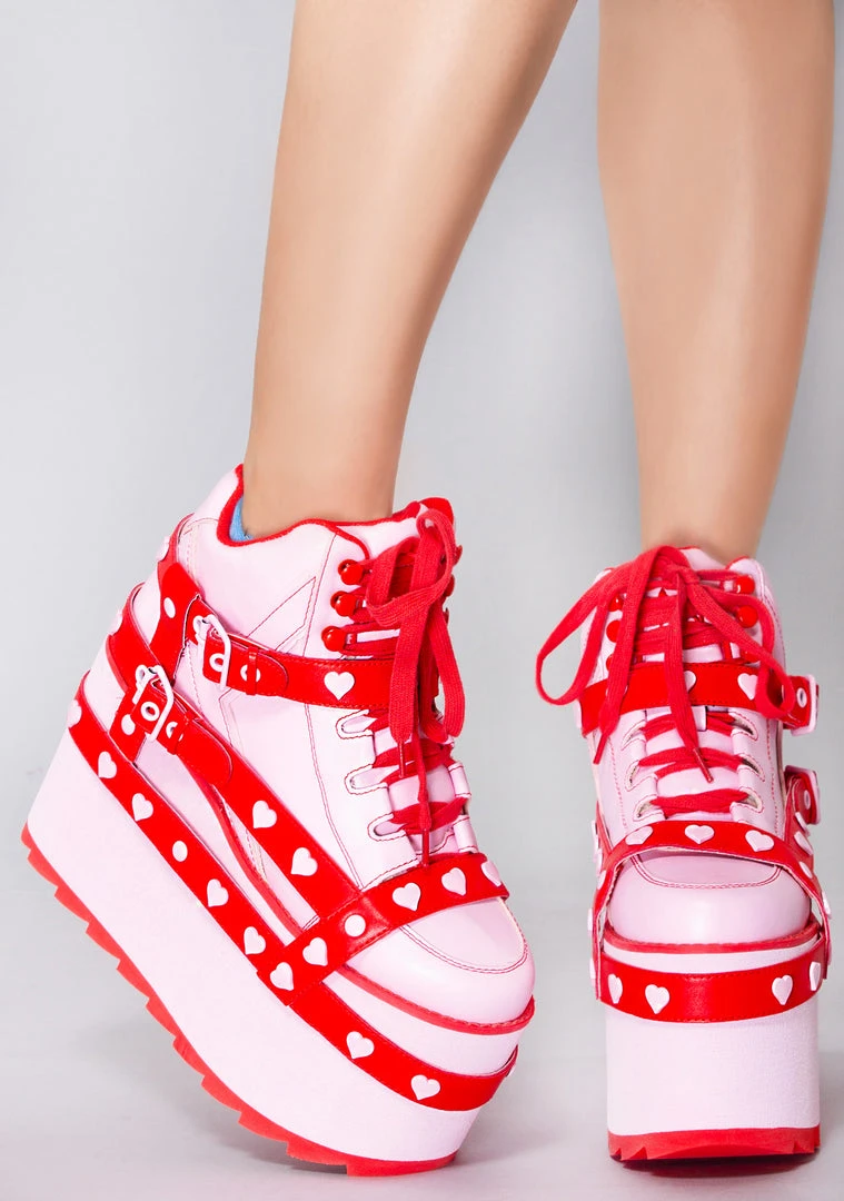 Y.R.U. Qozmo Bondage Love Hurts Platform Sneakers