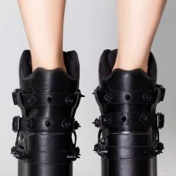 Y.R.U. Qozmo Bondage Rose Blackout Platform Sneakers Shoes