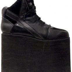 Y.R.U. Qozmo Sky Hi Platform Sneakers In Black Shoes