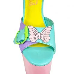 XTRA Sugar Butterfly Platform Heels In Pastel World Tour