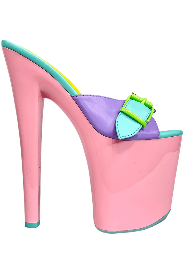 XTRA Sugar Butterfly Platform Heels In Pastel World Tour