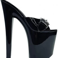 XTRA World Tour X Hustler Sugar $ Platform Heels In Black