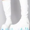 Y.R.U. Mad World Zen Flame Platform Boots In White