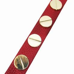 FASHô Large Screw Bracelet In Red/Gold Accessories