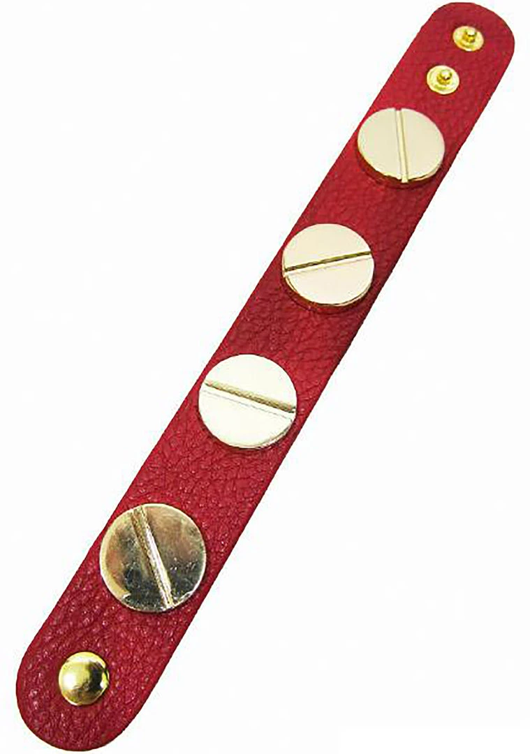 FASHô Large Screw Bracelet In Red/Gold Accessories