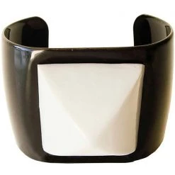 Marley B. Parker Large Pyramid Stud Cuff In Black/Grey Accessories