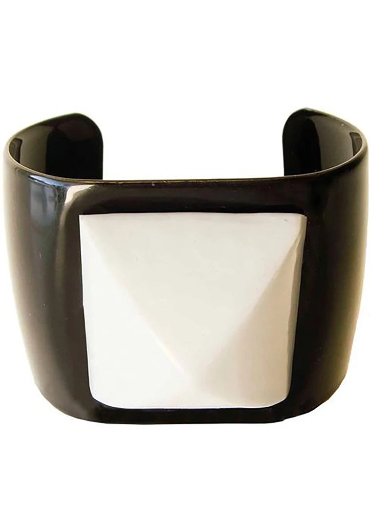 Marley B. Parker Large Pyramid Stud Cuff In Black/Grey Accessories