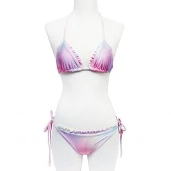 WILDFOX Swim Fairy Hologram Ruffle String Bikini Bottom