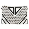 Melie Bianco Bags Zoey Geometric Clutch Crossbody Purse In White