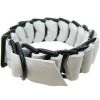David Galan Accessories Military Leather Bracelet In White