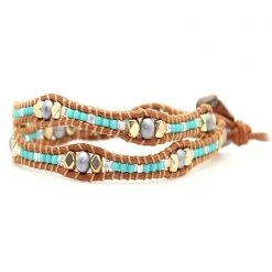 LA Style Rush X Katie Soleil Marigold Double Wrap Beaded Bracelet Accessories