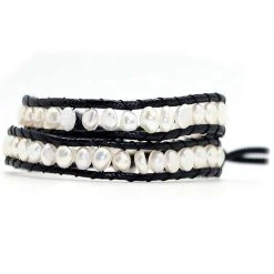 LA Style Rush X Katie Soleil Pearl Double Wrap Beaded Bracelet Accessories