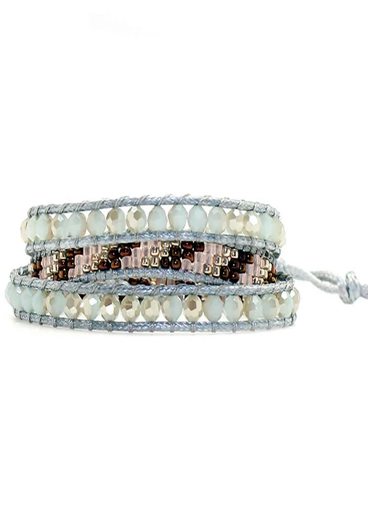 LA Style Rush X Katie Soleil Sienna Triple Wrap Beaded Bracelet