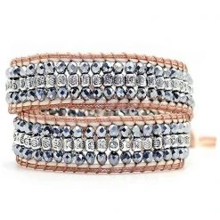 LA Style Rush X Katie Soleil Skyline Double Wrap Beaded Bracelet