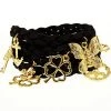 Accessories Timi Suede Wrap Charm Bracelet In Black/Gold